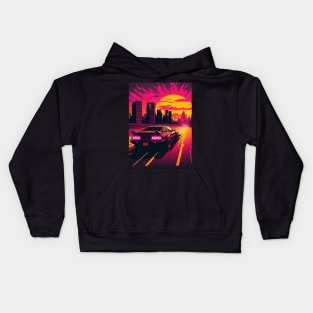 Synthwave Car Kids Hoodie